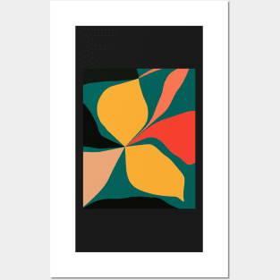 Midnight Garden #1 - Abstract Botanical Print Posters and Art